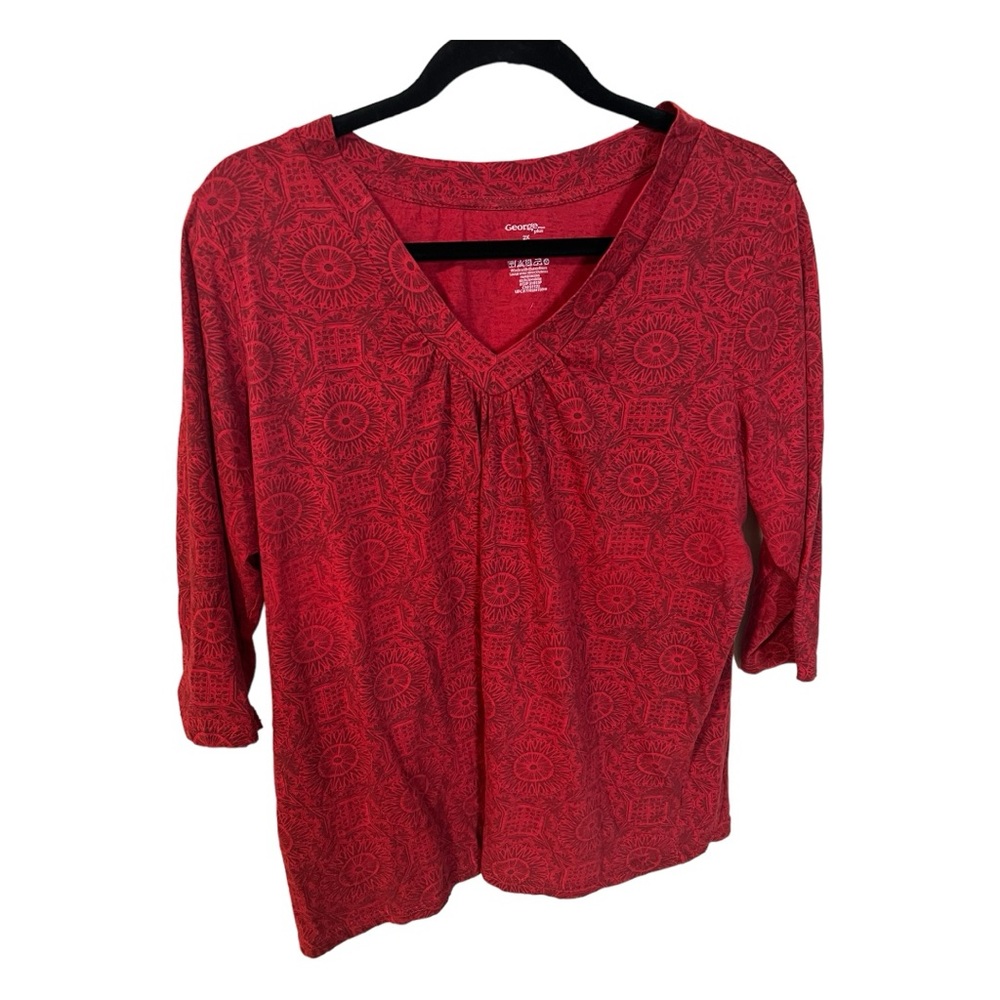A George red and black top in size 2X